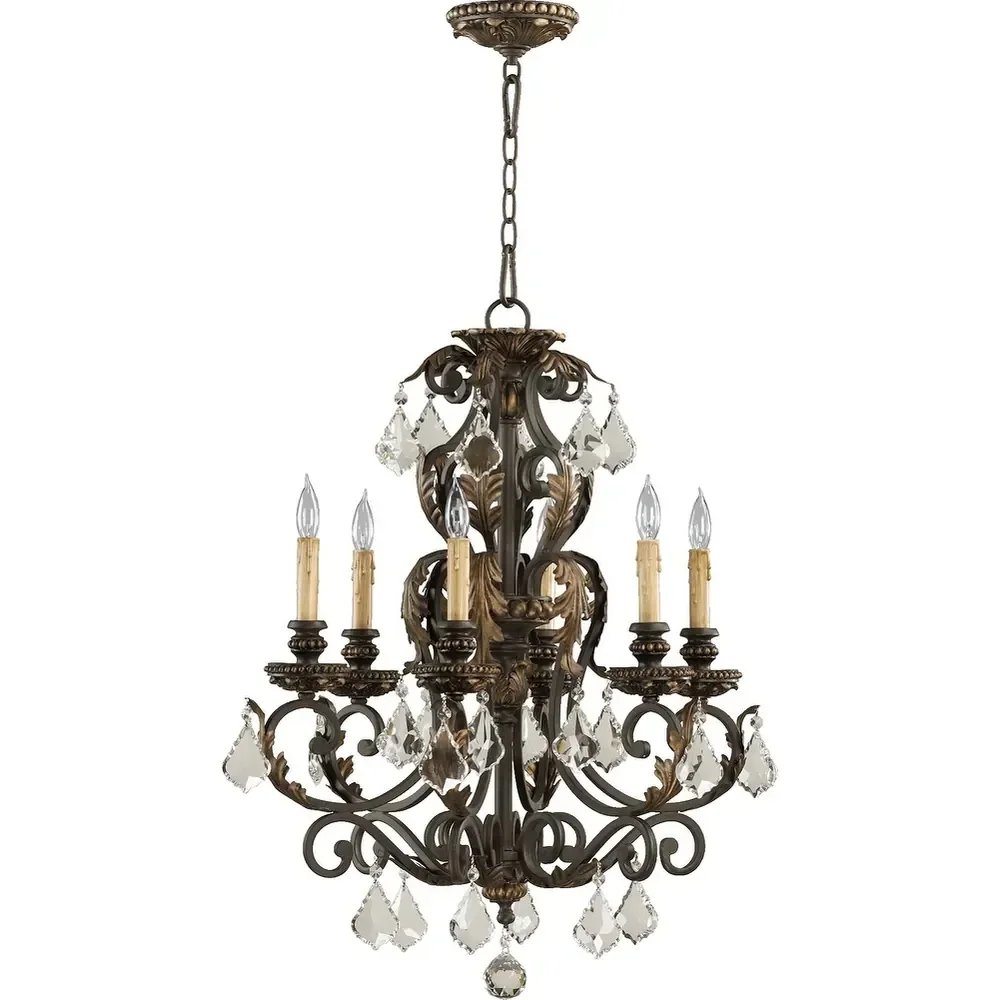American chandelier retro wrought iron crystal
