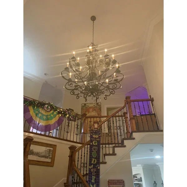 American chandelier retro wrought iron crystal