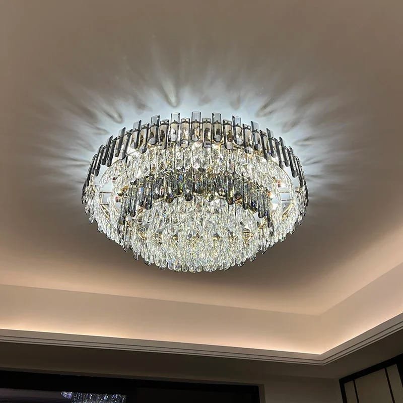 Grey crystal ceiling chandelier for living room modern Grey crystal ceiling chandelier for living room modern