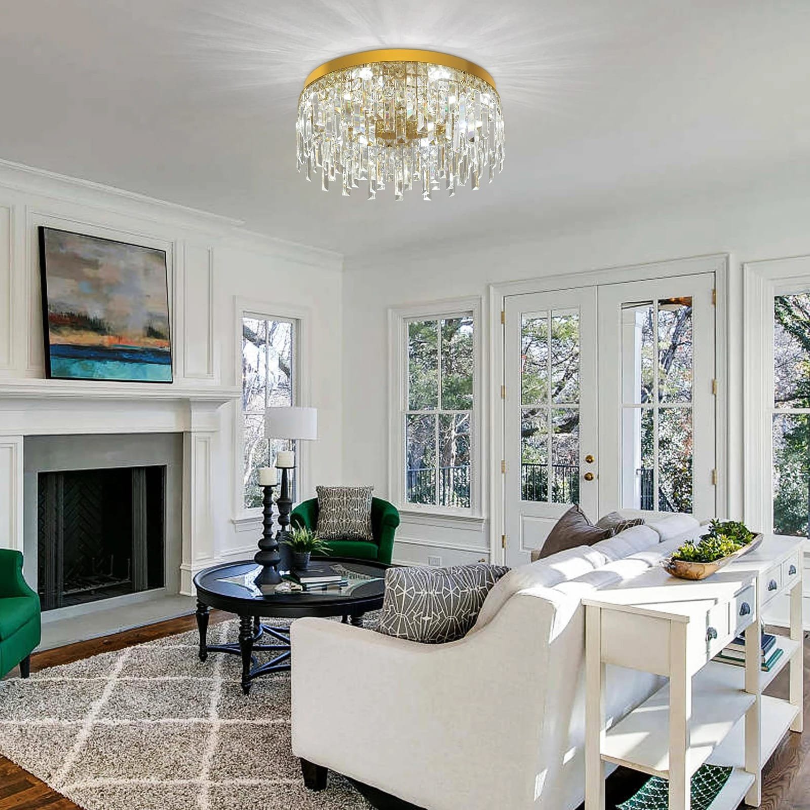 Gold Luxury Led Ceiling Light Living Room