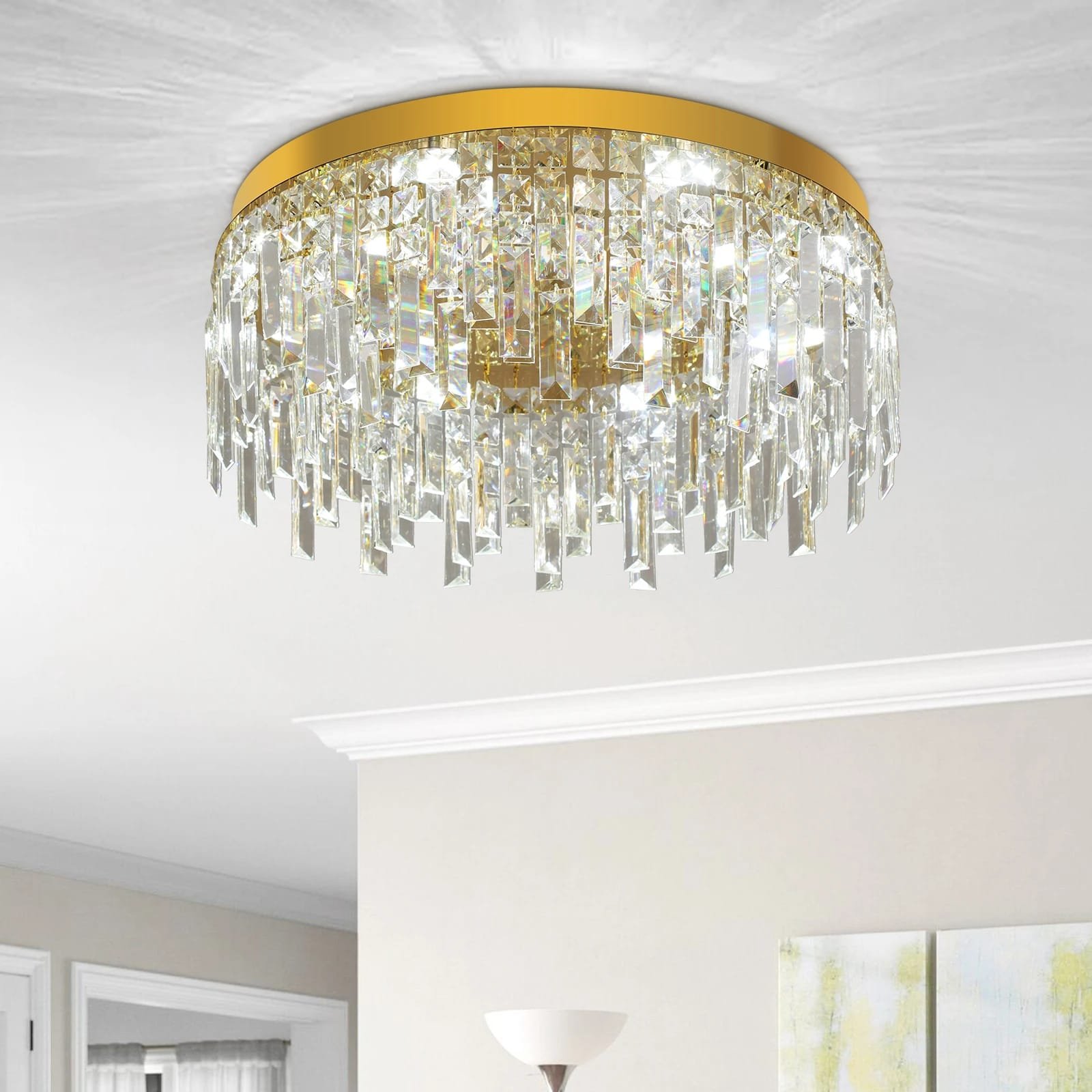 Gold Luxury Led Ceiling Light Living Room