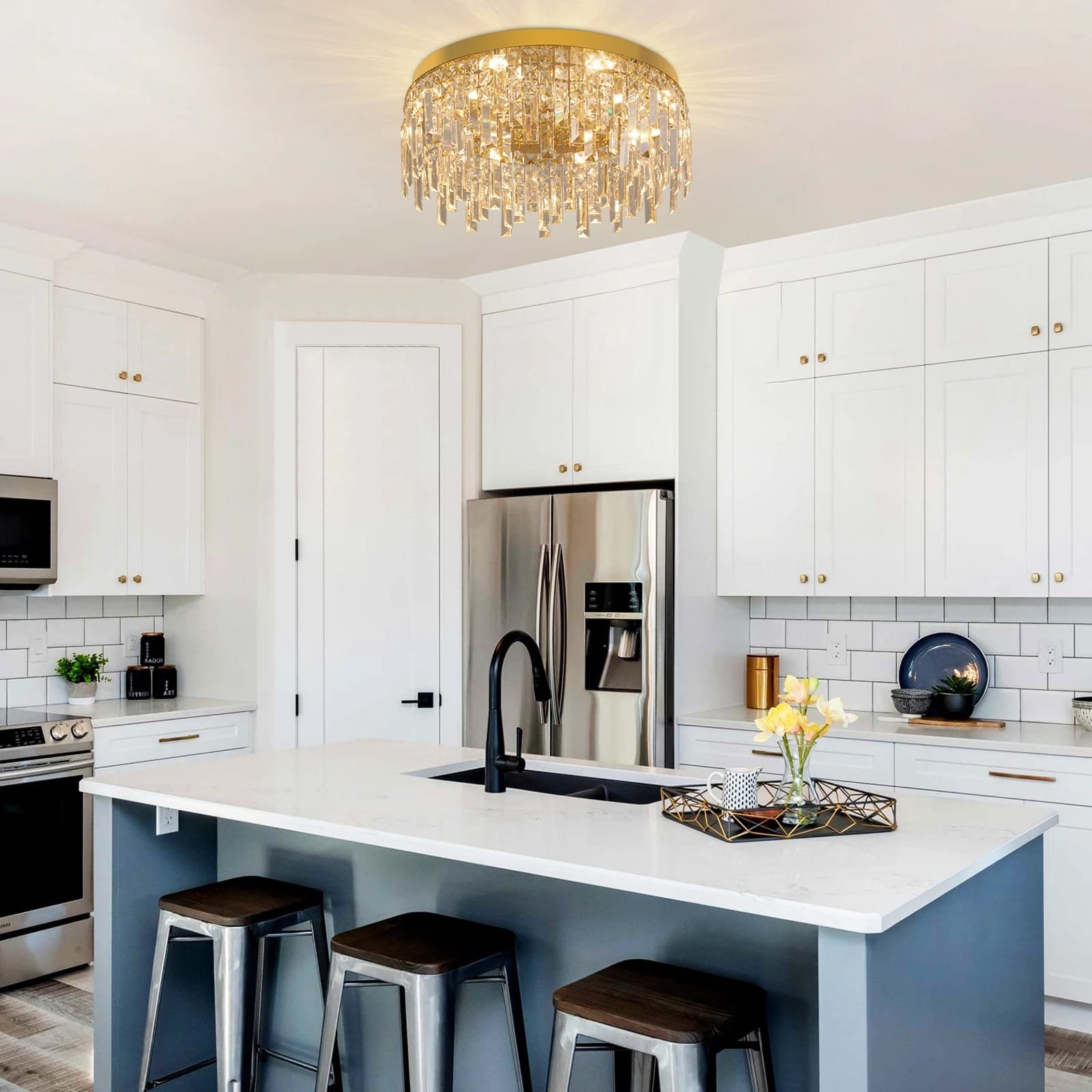 Gold Luxury Led Ceiling Light Living Room