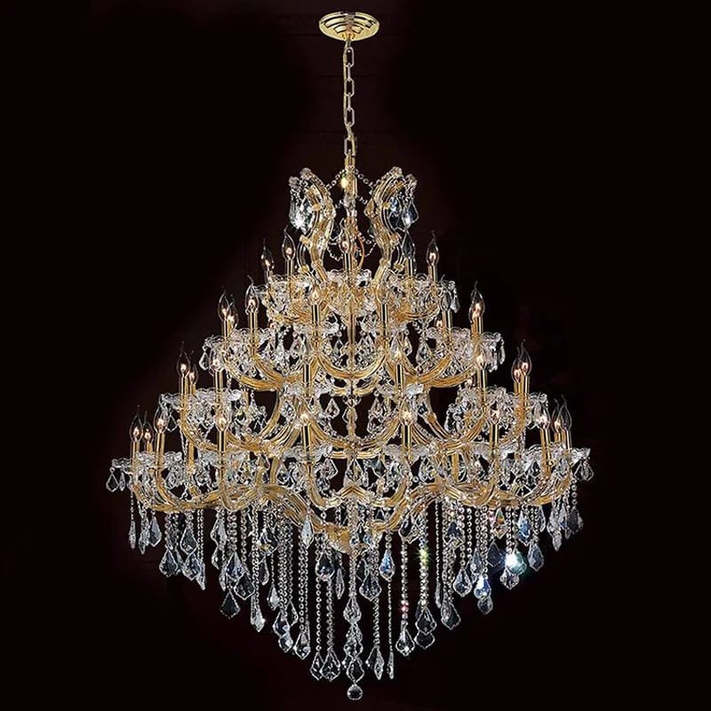 Large Crystal Chandelier Modern Living Room Lobby Hotel Lamp Luxury Villa