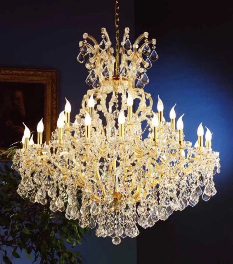 Large Crystal Chandelier Modern Living Room Lobby Hotel Lamp Luxury Villa