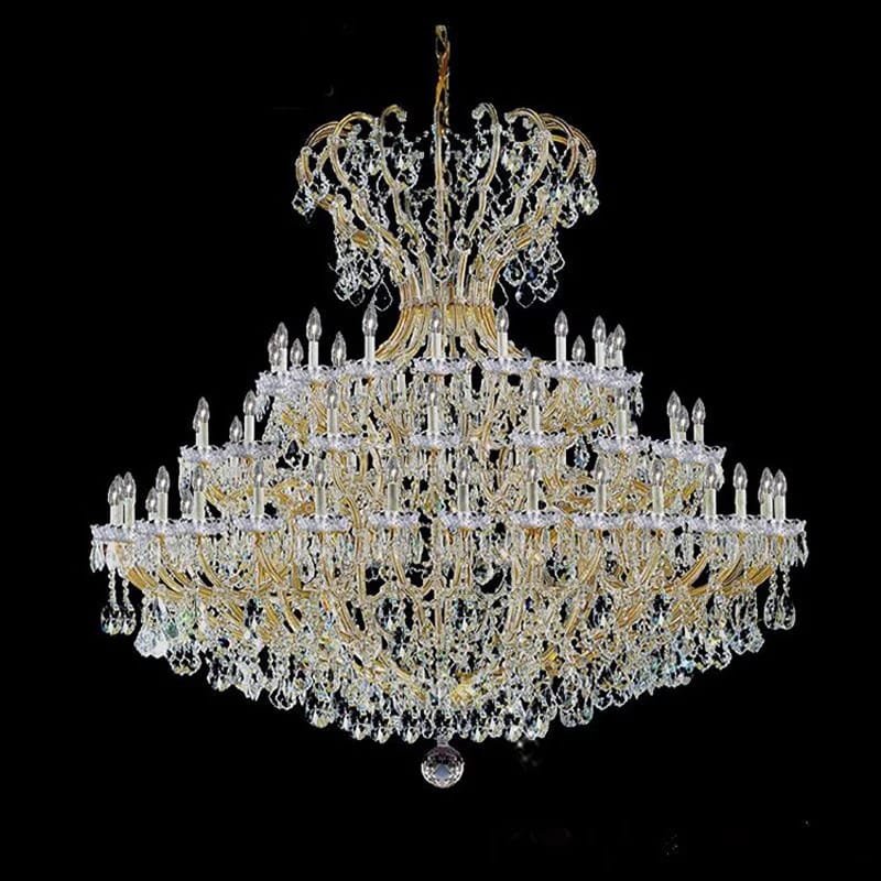 Large Crystal Chandelier Modern Living Room Lobby Hotel Lamp Luxury Villa
