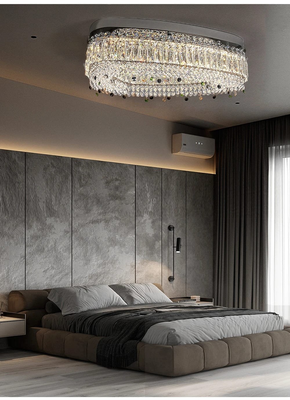 K9 Crystal Ceiling Lamps Stainless Steel Light Fixture