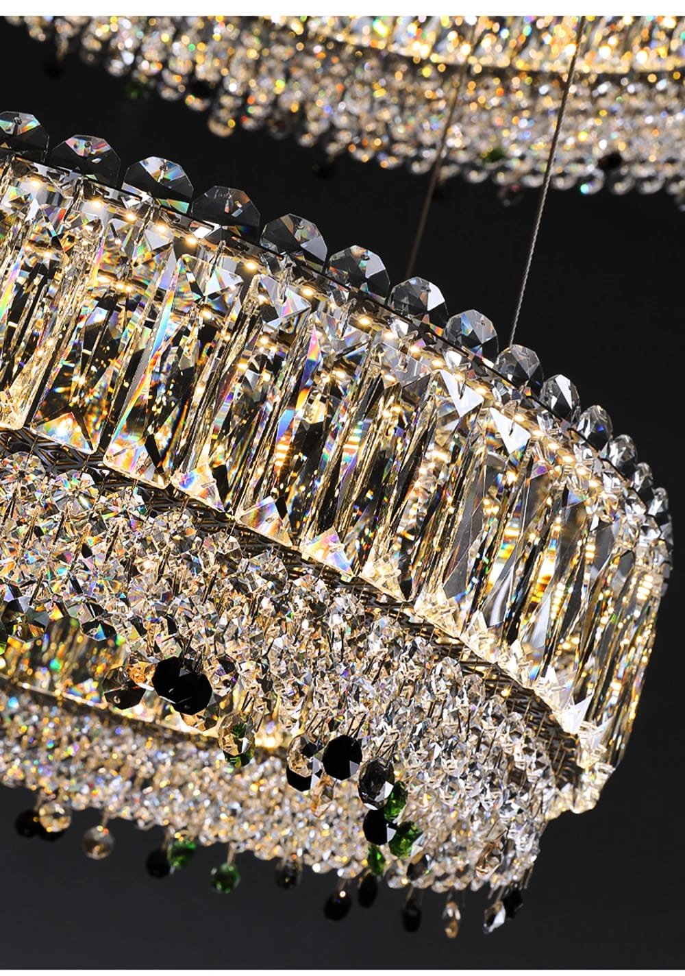 K9 Crystal Ceiling Lamps Stainless Steel Light Fixture