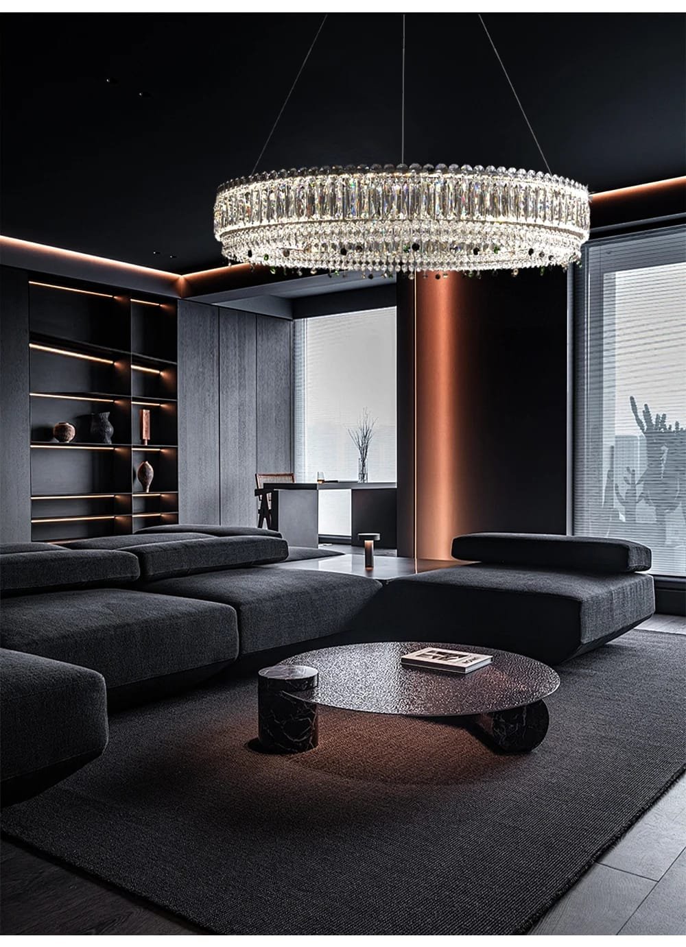 K9 Crystal Ceiling Lamps Stainless Steel Light Fixture