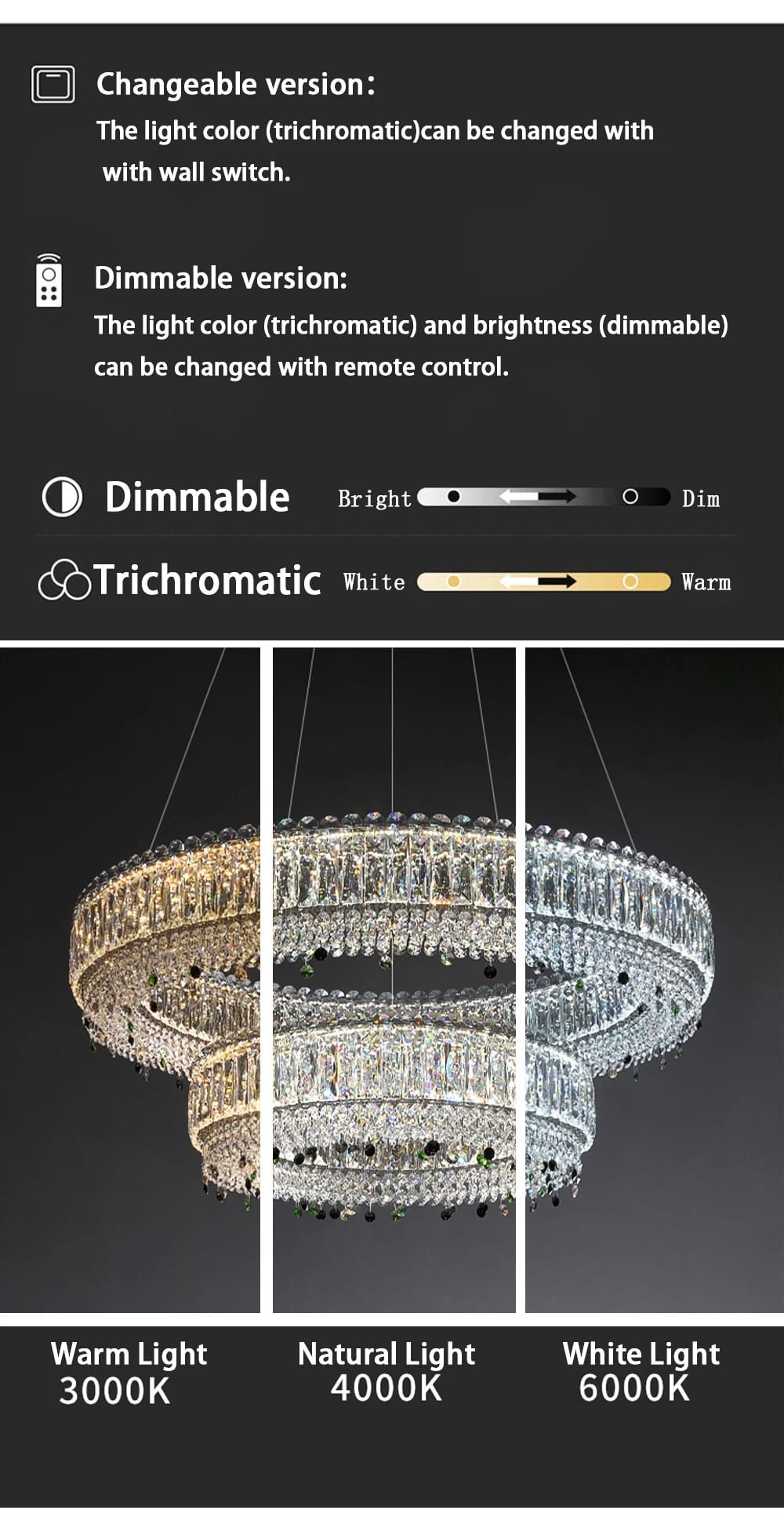 K9 Crystal Ceiling Lamps Stainless Steel Light Fixture