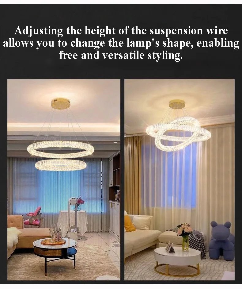 LED Pendant K9 Crystal Chandelier Lights Lighting Decoration Fixture