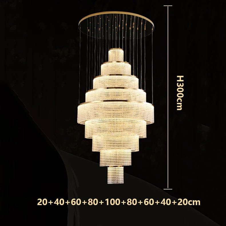 Crystal Chandelier Stair Pendant Lights  Interior Lighting