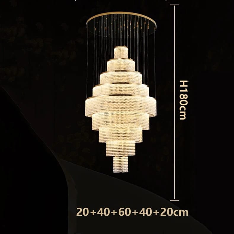 Crystal Chandelier Stair Pendant Lights  Interior Lighting