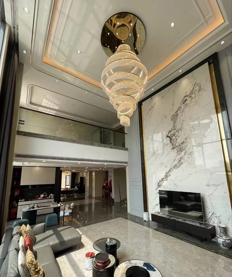 Crystal Chandelier Stair Pendant Lights  Interior Lighting