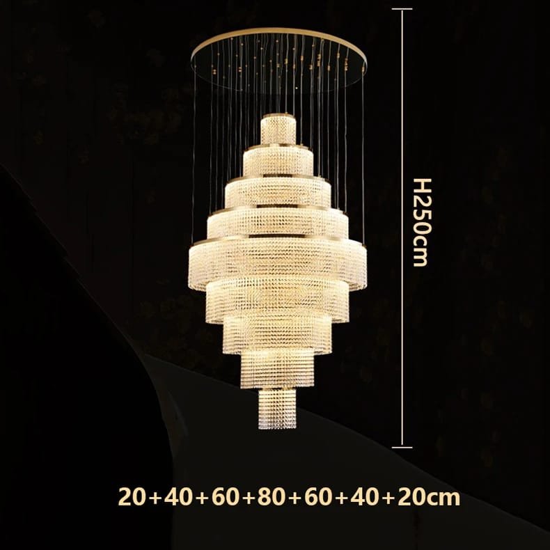 Crystal Chandelier Stair Pendant Lights  Interior Lighting