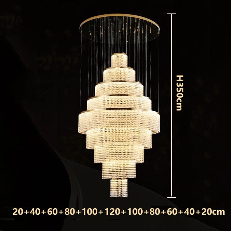 Crystal Chandelier Stair Pendant Lights  Interior Lighting