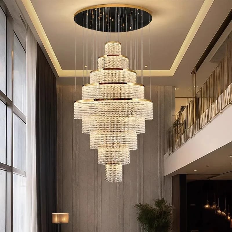 Crystal Chandelier Stair Pendant Lights Interior Lighting