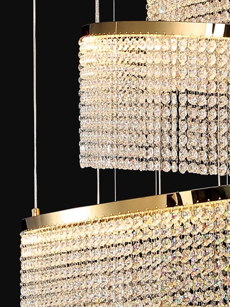 Crystal Chandelier Stair Pendant Lights  Interior Lighting
