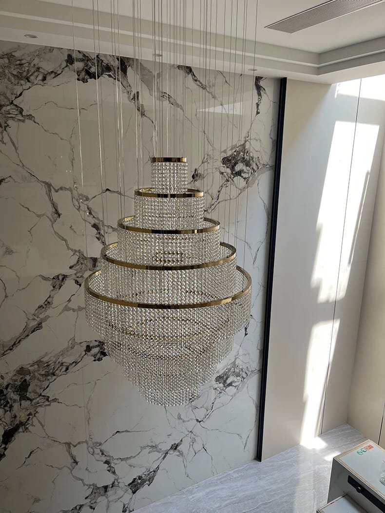 Crystal Chandelier Stair Pendant Lights  Interior Lighting