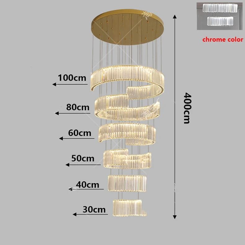 Stair Pendant Lights Interior Lighting Home Decoration Modern Crystal Chandeliers