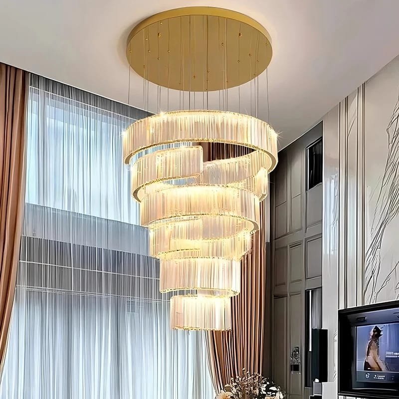 Stair Pendant Lights Interior Lighting Home Decoration Modern Crystal Chandeliers