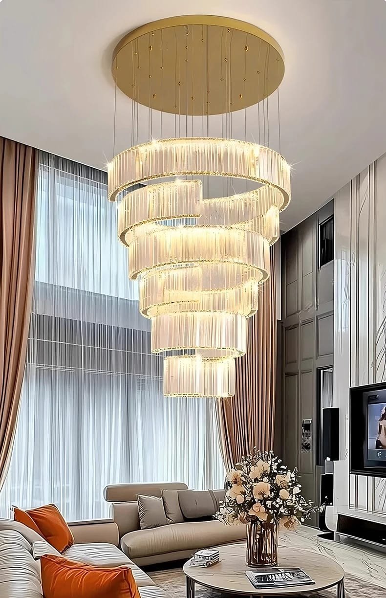Stair Pendant Lights Interior Lighting Home Decoration Modern Crystal Chandeliers