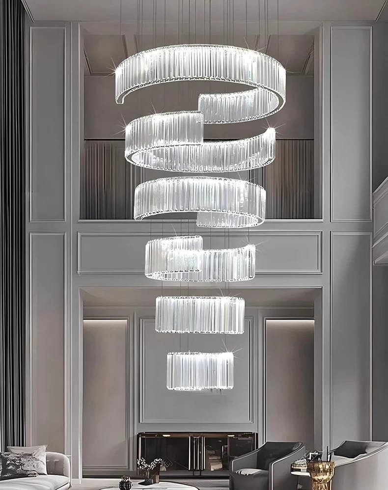 Stair Pendant Lights Interior Lighting Home Decoration Modern Crystal Chandeliers