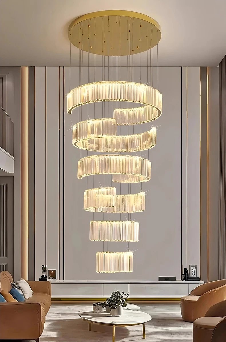 Stair Pendant Lights Interior Lighting Home Decoration Modern Crystal Chandeliers