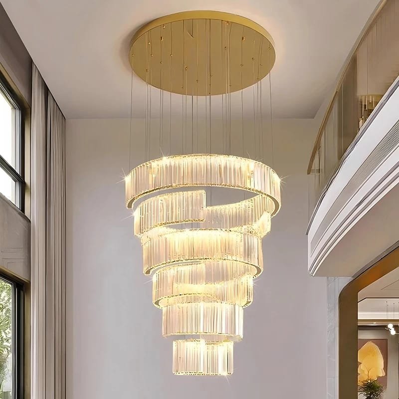 Stair Pendant Lights Interior Lighting Home Decoration Modern Crystal Chandeliers