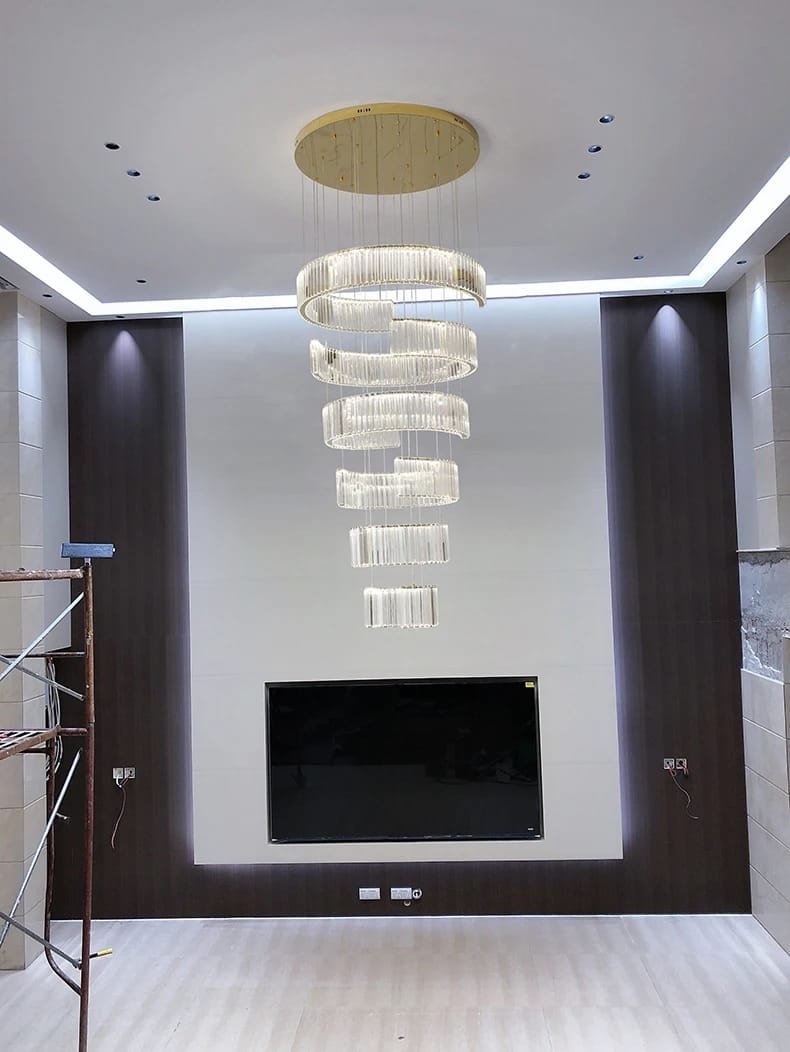 Stair Pendant Lights Interior Lighting Home Decoration Modern Crystal Chandeliers