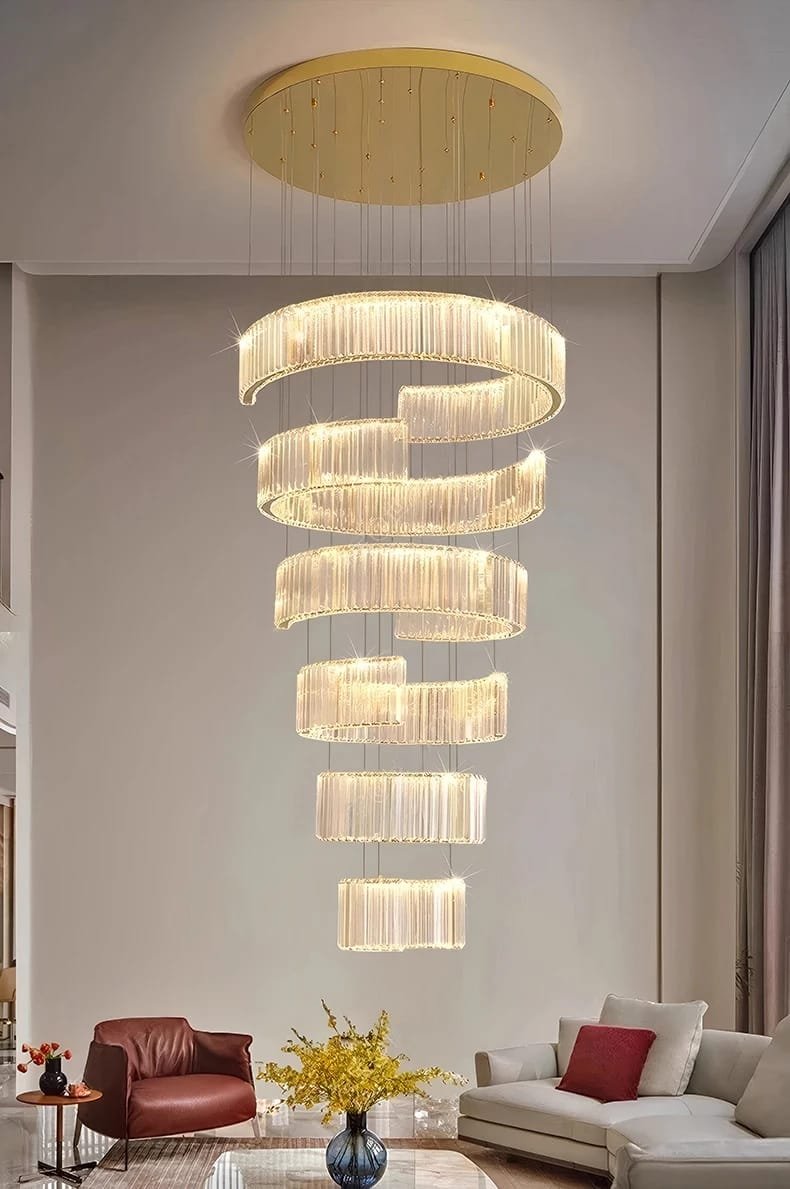 Stair Pendant Lights Interior Lighting Home Decoration Modern Crystal Chandeliers