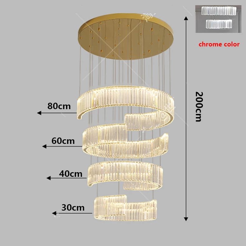 Stair Pendant Lights Interior Lighting Home Decoration Modern Crystal Chandeliers