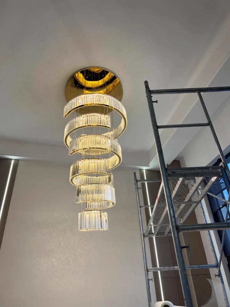 Stair Pendant Lights Interior Lighting Home Decoration Modern Crystal Chandeliers