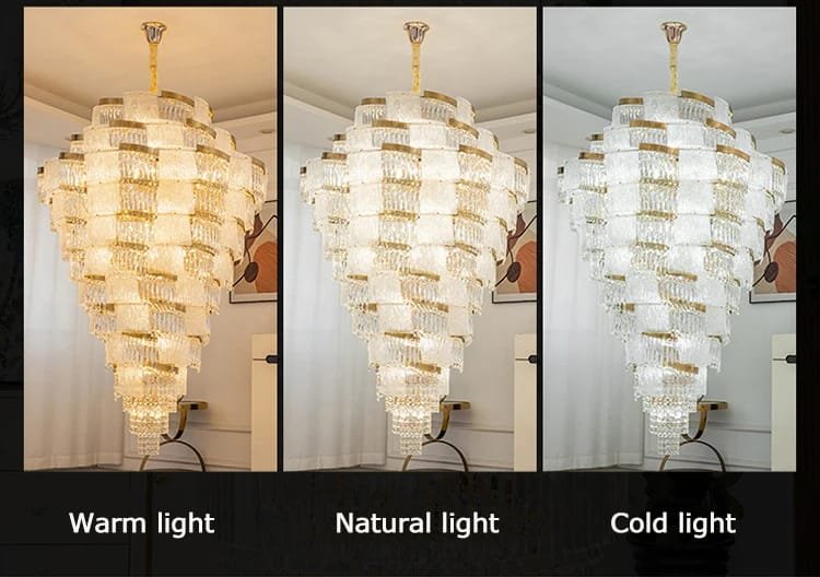 High Ceiling Stairwell Crystal Chandelier Modern Luxury  High Quality Pendant Lamp