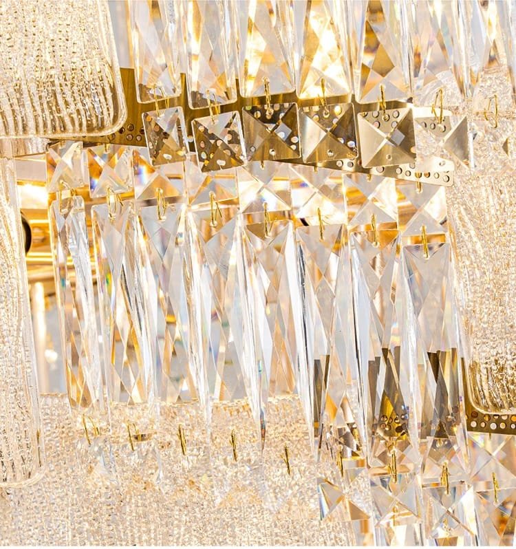 High Ceiling Stairwell Crystal Chandelier Modern Luxury  High Quality Pendant Lamp