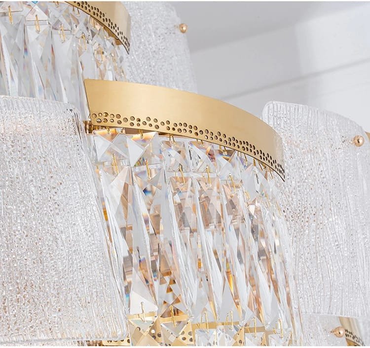 High Ceiling Stairwell Crystal Chandelier Modern Luxury  High Quality Pendant Lamp