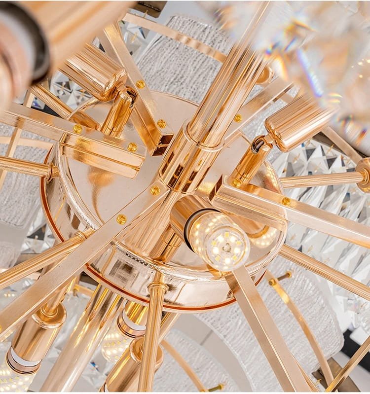 High Ceiling Stairwell Crystal Chandelier Modern Luxury  High Quality Pendant Lamp