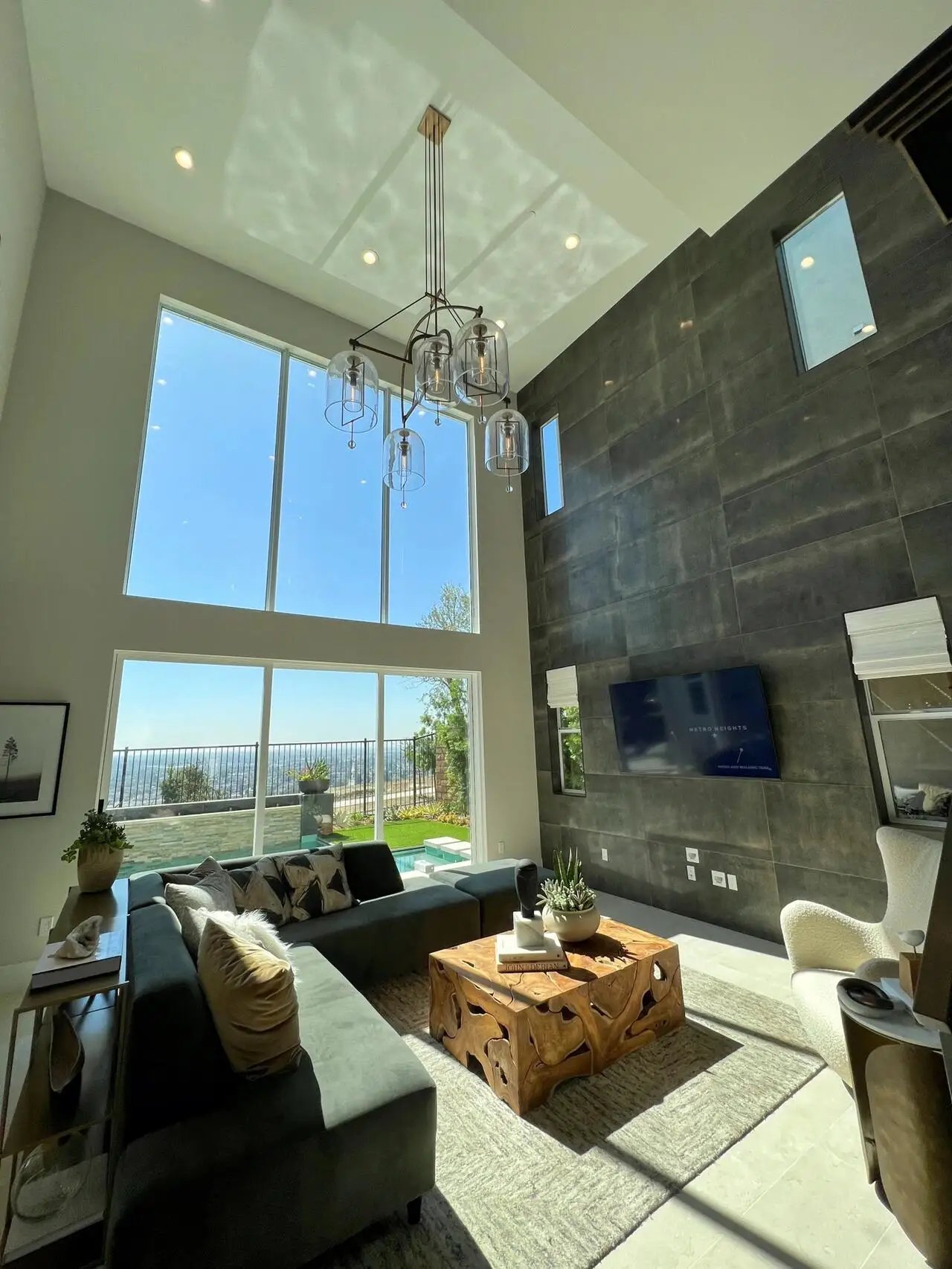 modern brass chandelier for living room