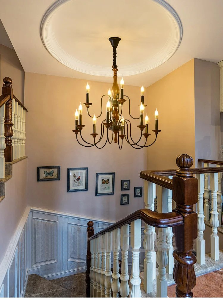 Solid Wood Ceiling Chandelier Lighting Fixture Lighting Fixture