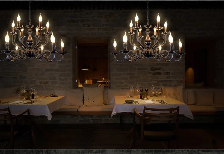 Chandelier American vintage wind candle light Chandelier American vintage wind candle light