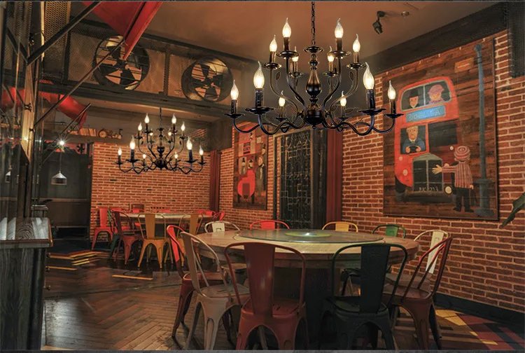 Chandelier American vintage wind candle light Chandelier American vintage wind candle light