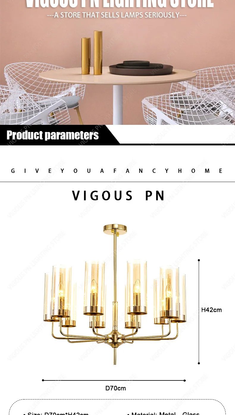 Modern Glass Chandelier Pendant Indoor Lighting Fixtures Lighting Fixtures