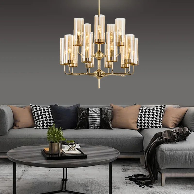 Modern Glass Chandelier Pendant Indoor Lighting Fixtures