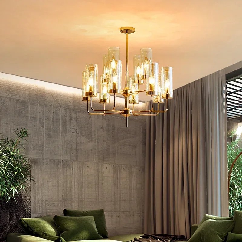 Modern Glass Chandelier Pendant Indoor Lighting Fixtures