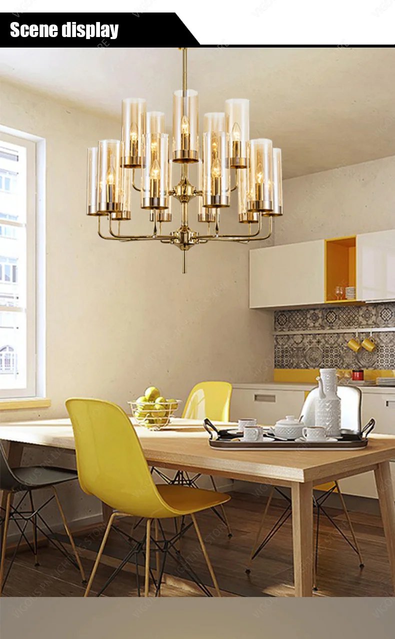 Modern Glass Chandelier Pendant Indoor Lighting Fixtures Lighting Fixtures