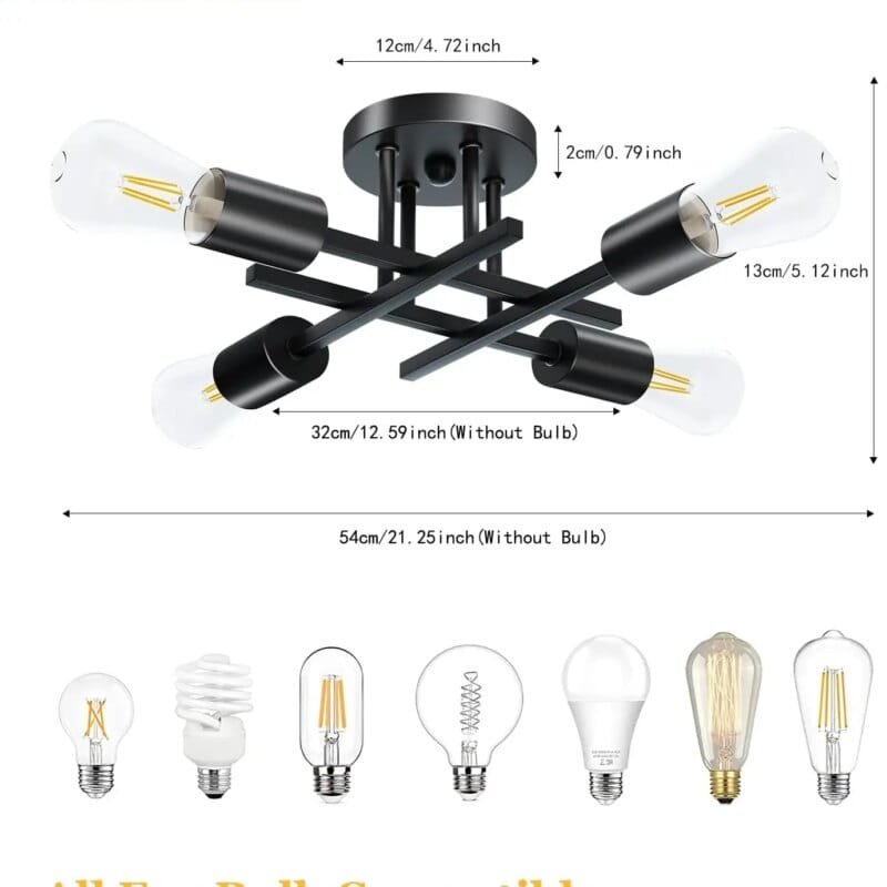 Chandelier LED Semi Flush Mount Modern