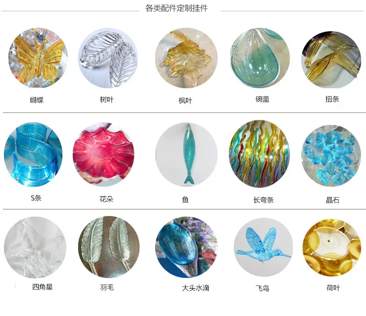 Luxury Art chandelier Hotel Stylish Glass Pendant Lamp