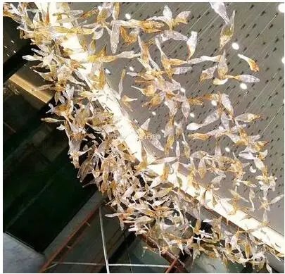 Luxury Art chandelier Hotel Stylish Glass Pendant Lamp