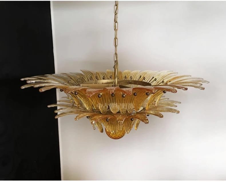 French Vintage Glass Monolara Chandelier Living Room French Vintage Glass Monolara Chandelier Living Room