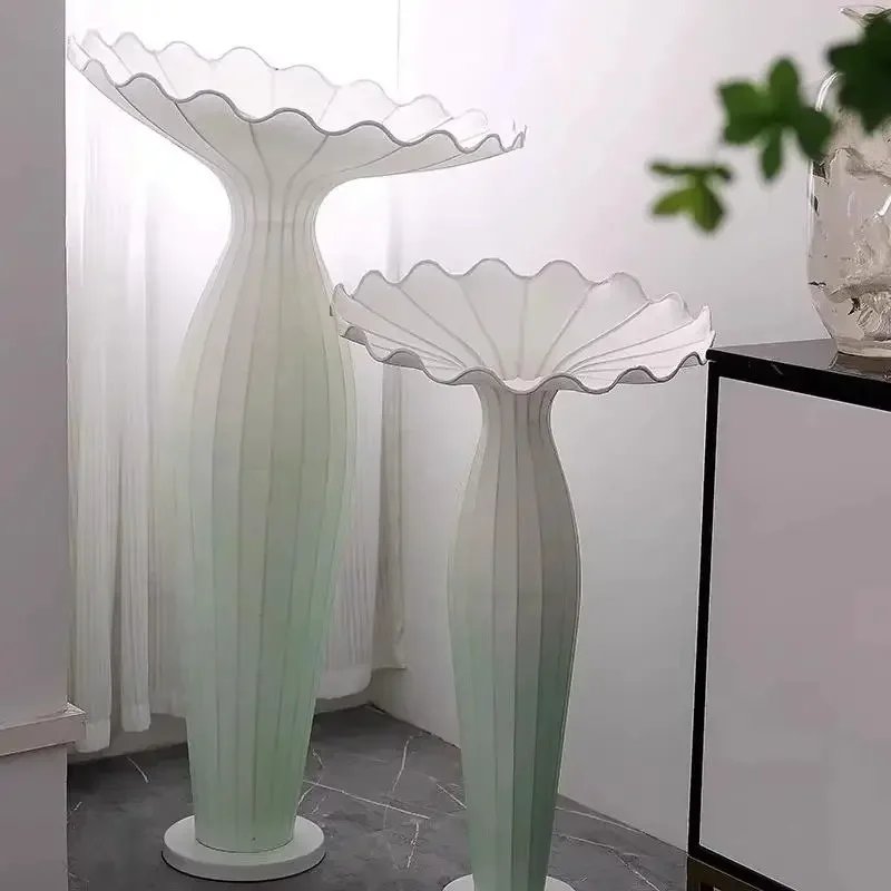 Aqua Creations Morning Glory Floor Light shell color silk LED Lamp