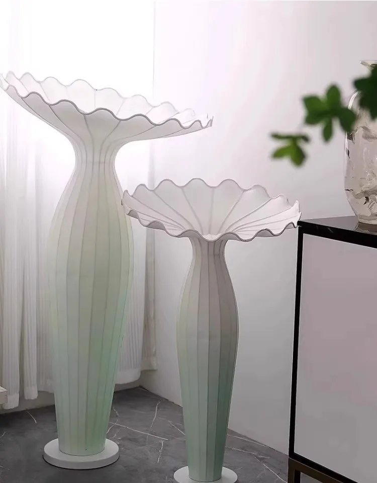 Aqua Creations Morning Glory Floor Light shell color silk LED Lamp